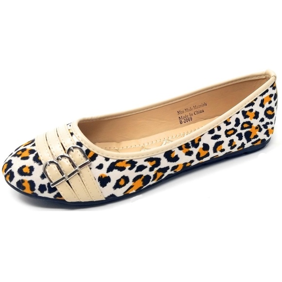 Women's Slip On Ballerina Flats, B-2869, Beige, Size 9 - Picture 3 of 5